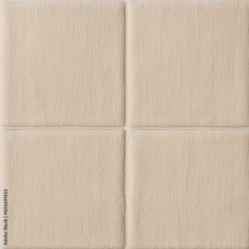 Fototapeta premium Soft Beige Handwoven Cotton Tile for Elegant Spaces