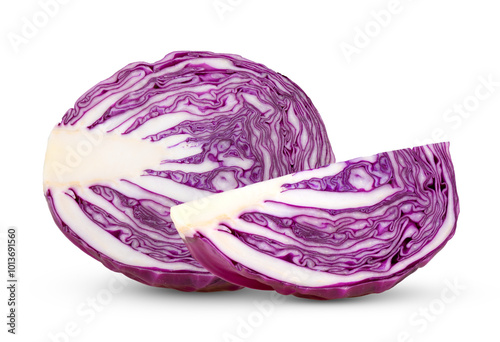 Purple Cabbage vegetable isolated on transparent png