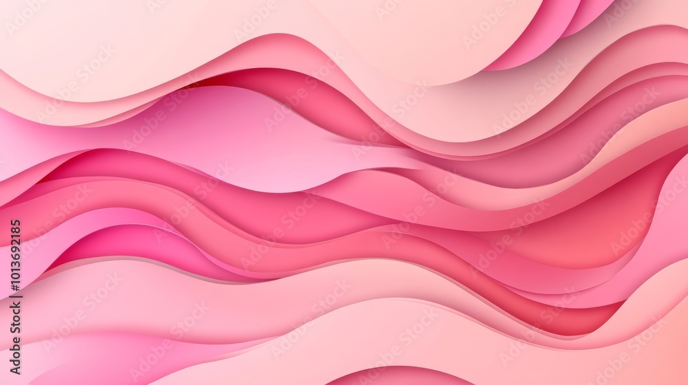 Abstract pink layered paper waves background, artistic design concept Abstract pink layered paper waves background, artistic design concept