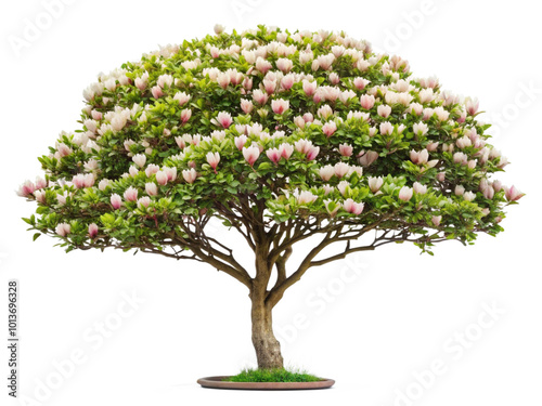 Ornamental tree Little Gem Magnolia isolated on transparent background photo