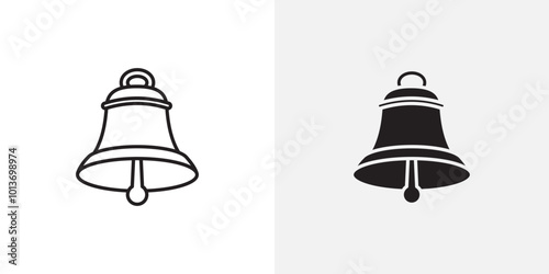 Icon of a bell, representing notifications, alerts, or reminders.