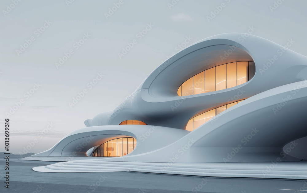 Obraz premium Minimalist modern architecture and spatial structure