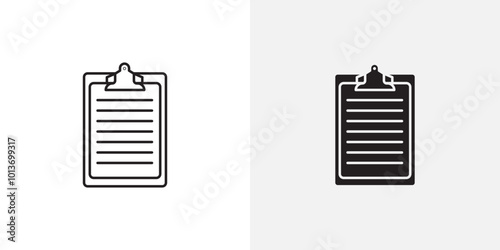 Clipboard vector icons.