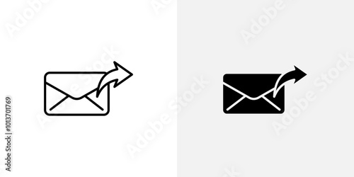 Icon of an arrow pointing right, representing sending messages or forwarding data.