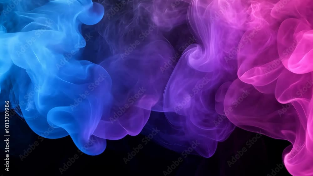 Colorful smoke on black background, abstract art Colorful smoke on black background, abstract art