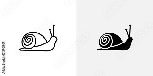 Icon of a snail, symbolizing slowness, nature, or patience.