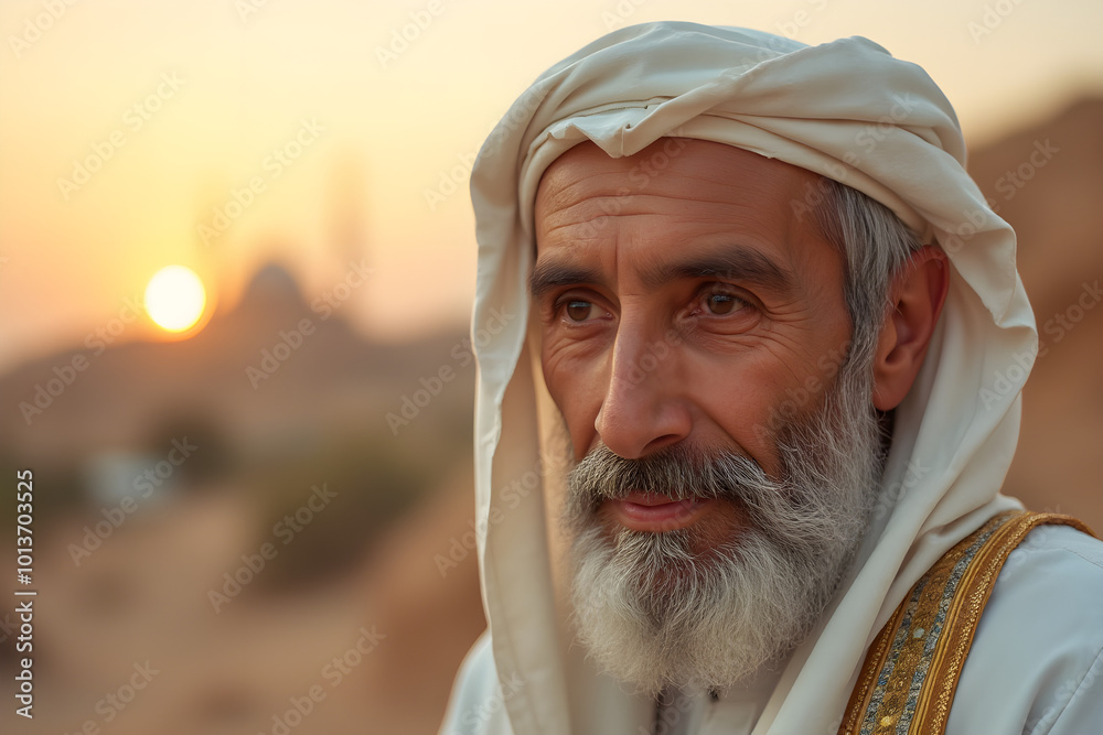 portrait of an old Muslim believer portrait of an old Muslim believer