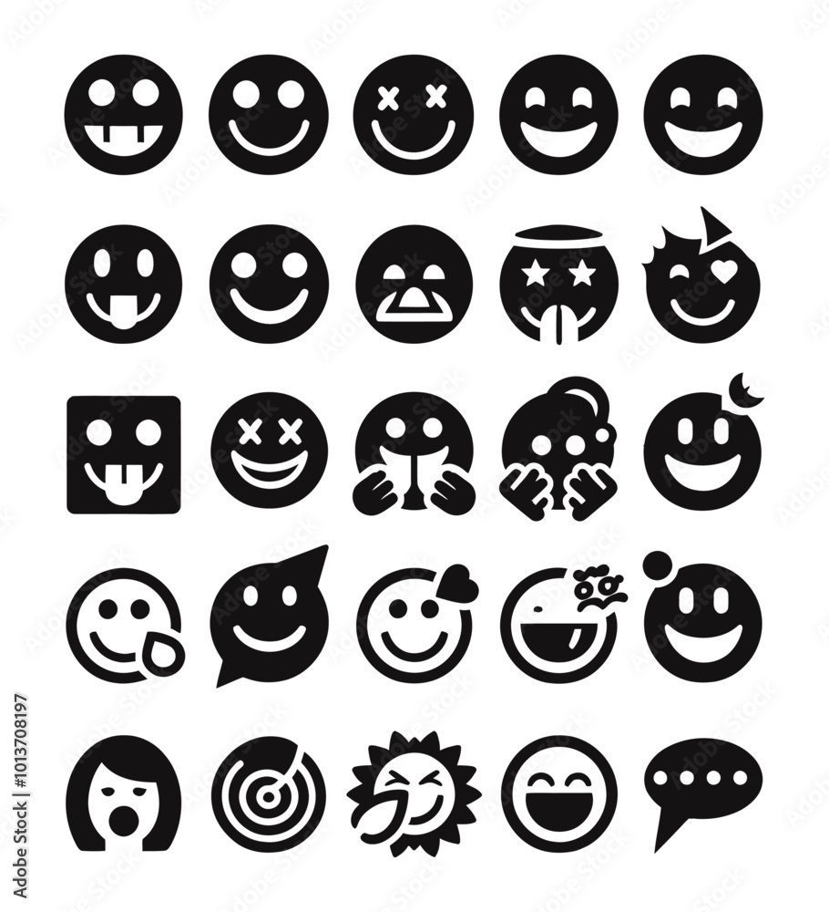 Social reaction emoji set