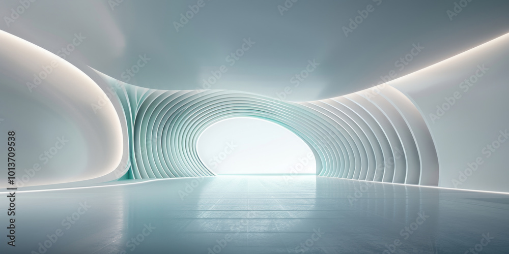 Naklejka premium Minimalist modern architecture and spatial structure 