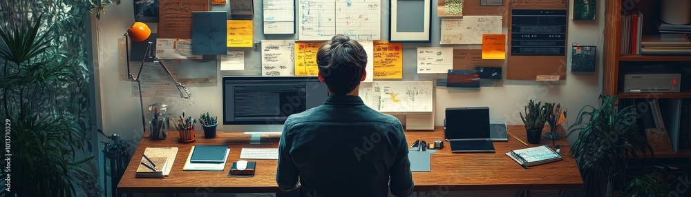 Organized Project Manager at Work - Detailed Hyper Realistic Photo of Task Board Organization with Digital Devices and Copy Space Organized Project Manager at Work - Detailed Hyper Realistic Photo of Task Board Organization with Digital Devices and Copy Space