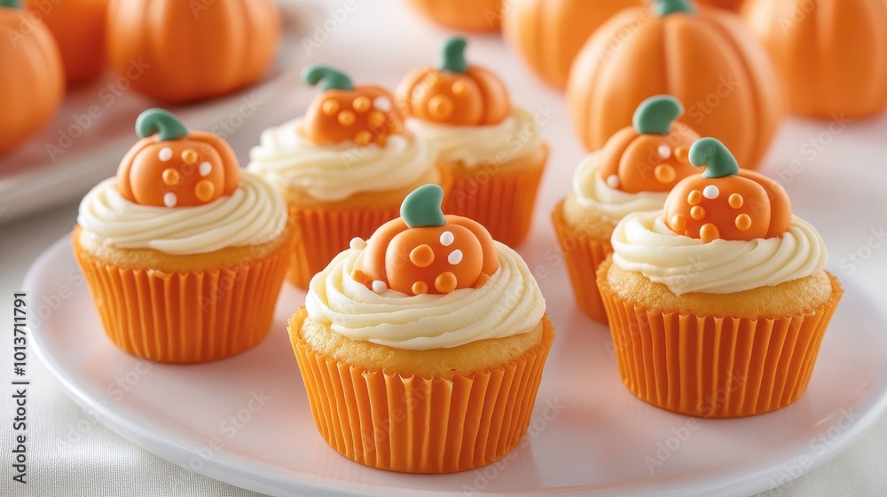Pumpkin Desserts with Intricate Icing Designs Pumpkin Desserts with Intricate Icing Designs