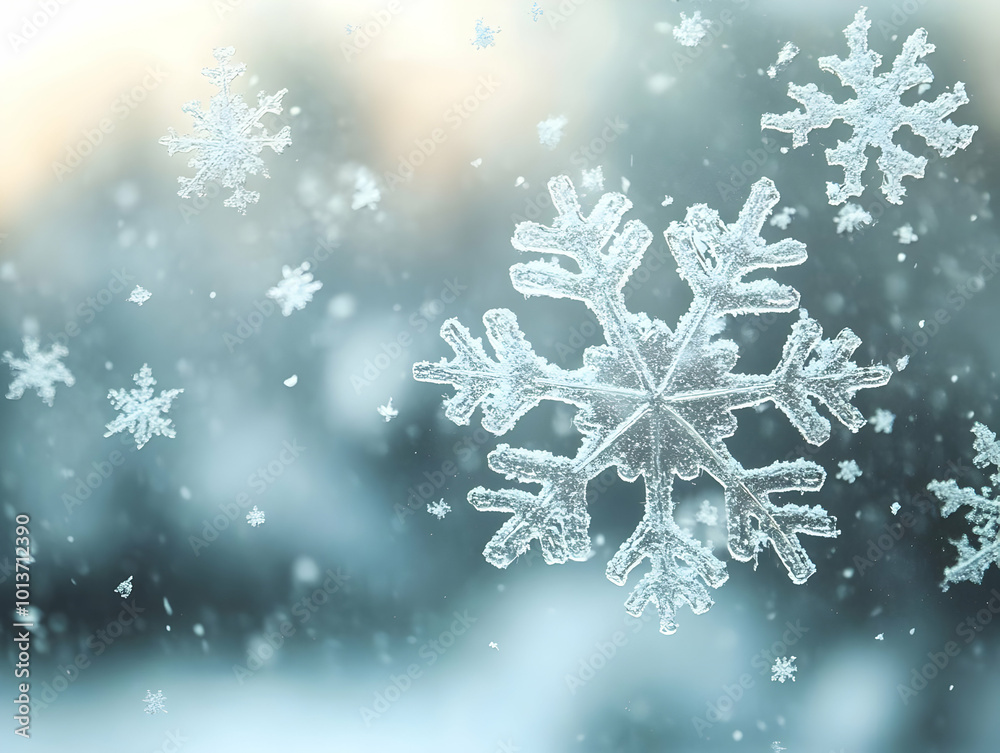 Cozy Winter Background: Flat Glossy Snowflakes on Cold Glass Window with Foggy Breath and Clear Copy Space - Ideal for Winter-Themed Designs Cozy Winter Background: Flat Glossy Snowflakes on Cold Glass Window with Foggy Breath and Clear Copy Space - Ideal for Winter-Themed Designs