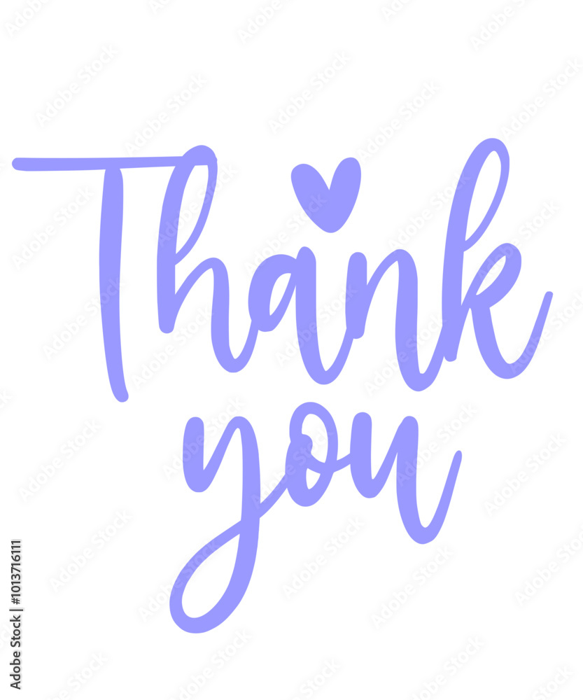 Thank you typography design on plain white transparent isolated background for card, shirt, hoodie, sweatshirt, apparel, tag, mug, icon, poster or badge