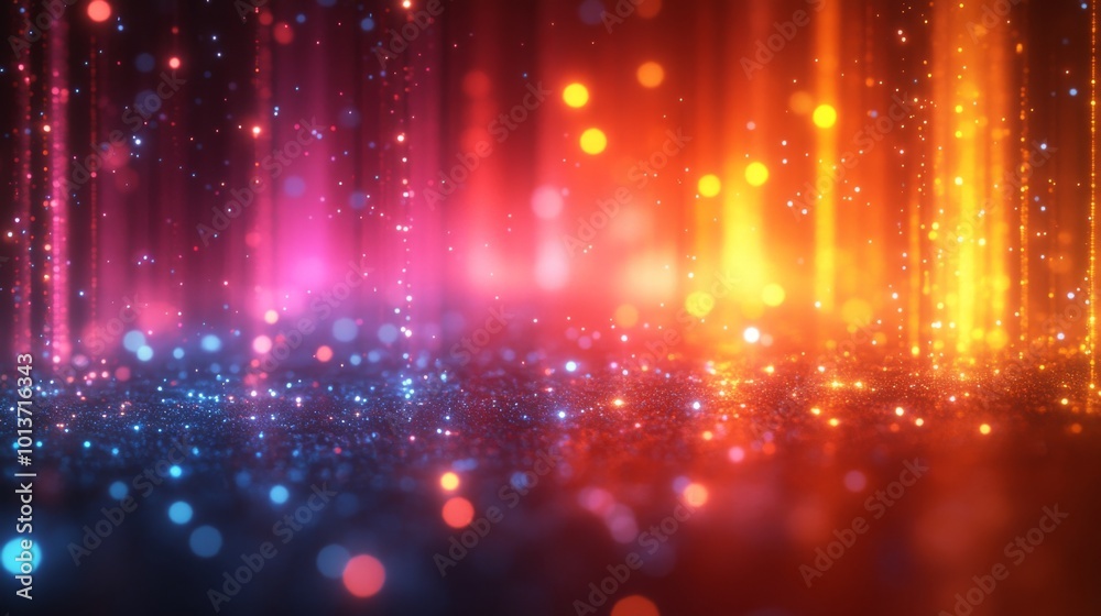 Abstract Glittering Background with Red and Gold Lights Abstract Glittering Background with Red and Gold Lights
