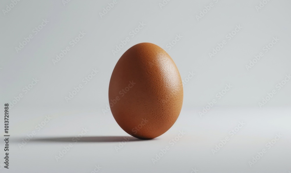 Single brown egg, white background, 4K hyperrealistic photo Single brown egg, white background, 4K hyperrealistic photo