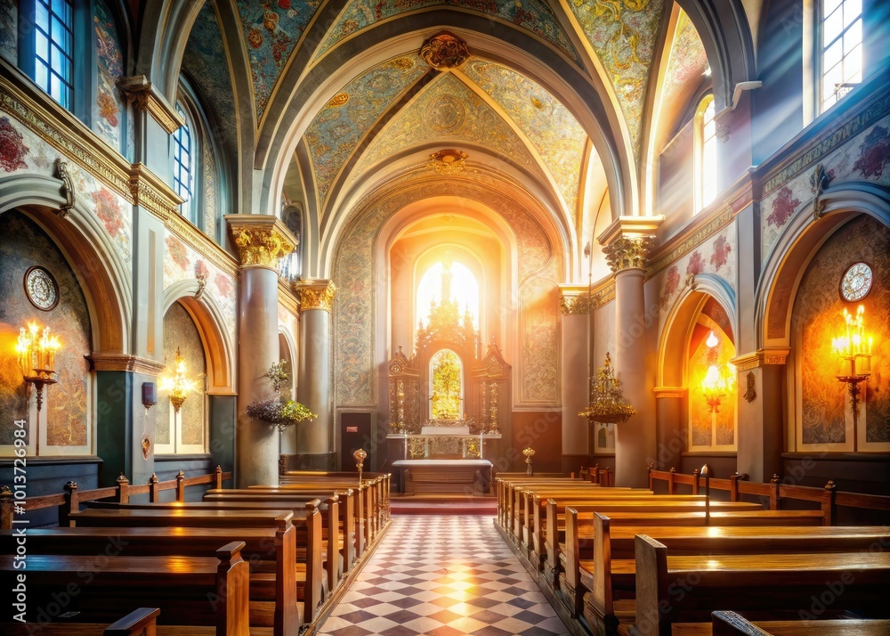 An inspiring religious scene bathed in soft illumination, featuring intricate patterns that evoke a sense of peace, ideal for enhancing spiritual practices and contemplation. An inspiring religious scene bathed in soft illumination, featuring intricate patterns that evoke a sense of peace, ideal for enhancing spiritual practices and contemplation.