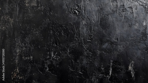 Elegant black-colored dark concrete with a grunge, textured background showcasing roughness and irregularities