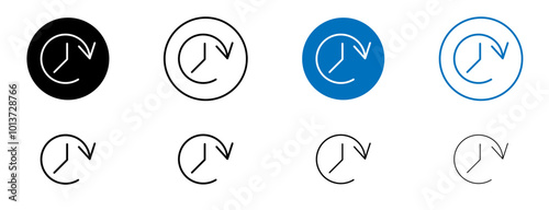 Time forward icon in vector format