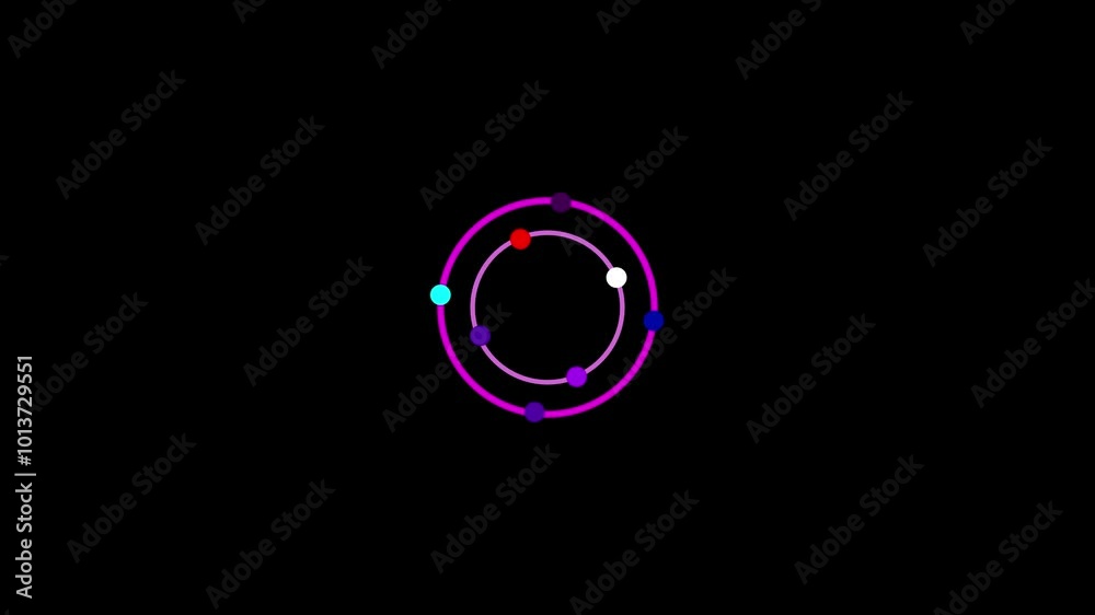 Abstrack circle dots animation on black screen. Abstrack circle dots animation on black screen.