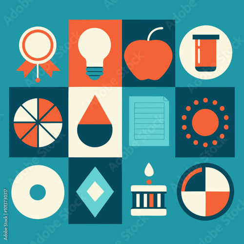 flat infographic elements
