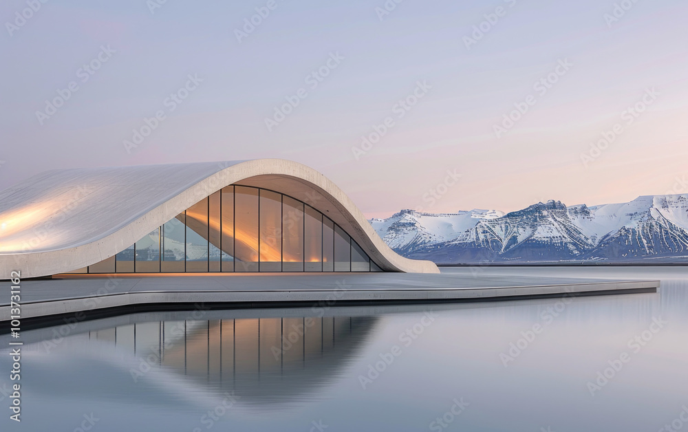 Obraz premium Minimalist modern architecture and spatial structure