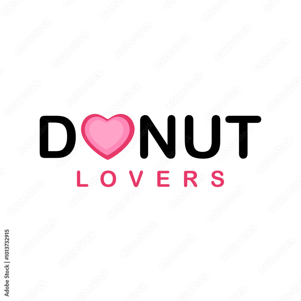 Donuts lovers logo vector illustration template Donuts lovers logo vector illustration template