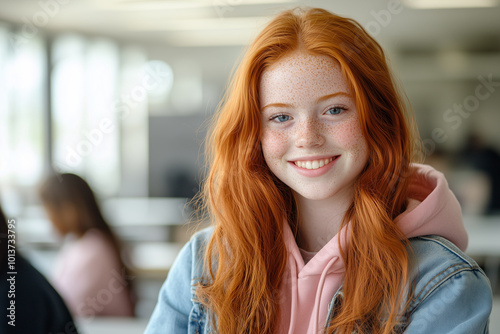 Wallpaper Mural Cheerful Teen in Bright Setting Torontodigital.ca