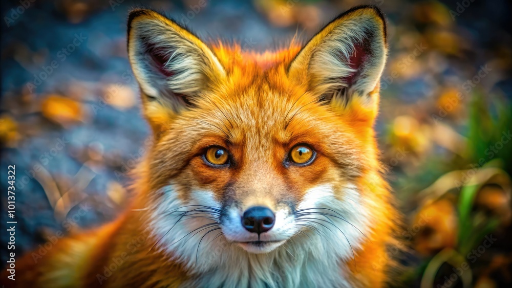 Fototapeta premium Charming fox face pom adorned with vibrant orange fur and a whimsical smile, perfectly contrasted against a white background, adding a delightful and fluffy flair.
