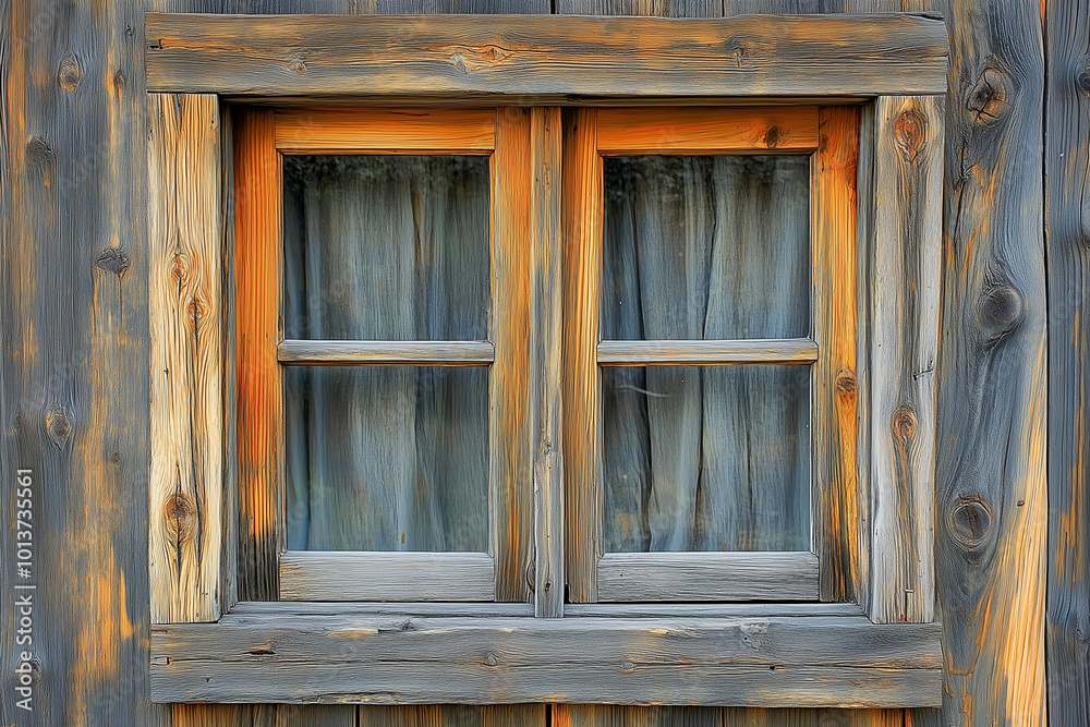 Weathered Wooden Window Frame Weathered Wooden Window Frame