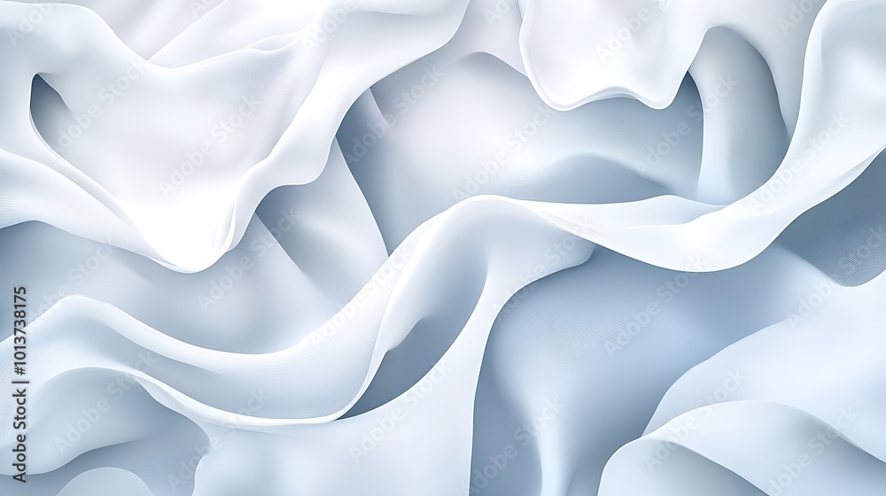 Obraz premium Minimalist abstract background with overlapping grey and white geometric shapes forming a clean, modern design.