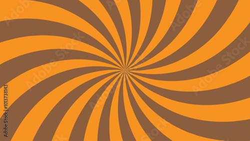 spiral background in retro orange brown color. illusion colorful wallpaper vector abstract pattern, pattern, texture, vintage, grunge, retro, design, illustration, wallpaper, vector, rays, ray, sun