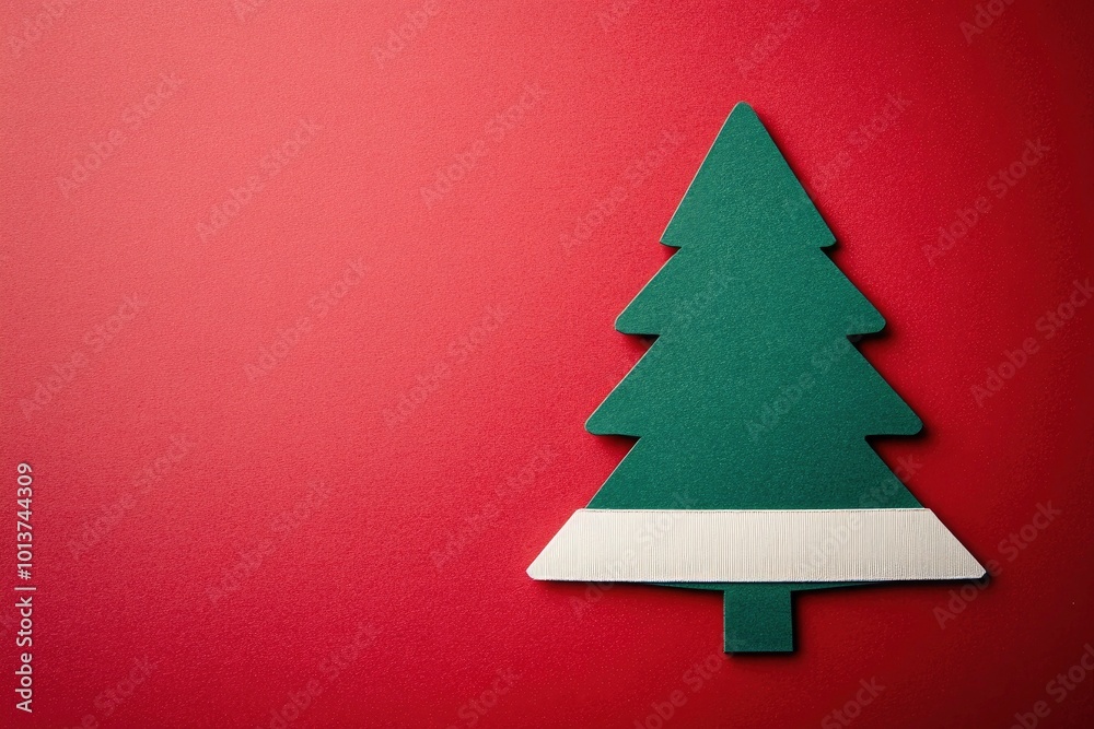 Christmas made with white paper on red background, Torn Paper Christmas Tree on red Background. Perfect for holiday-themed designs, Holiday card, banner design, Christmas festive. Christmas made with white paper on red background, Torn Paper Christmas Tree on red Background. Perfect for holiday-themed designs, Holiday card, banner design, Christmas festive.