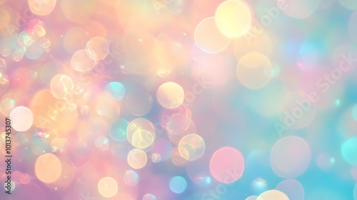 Colorful Bokeh Lights on pink and blue Background. Party, Holiday, Festival.