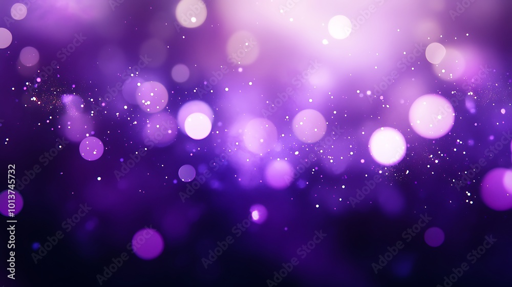 Colorful Bokeh Lights on Purple Background. Party, Holiday, Festival. Colorful Bokeh Lights on Purple Background. Party, Holiday, Festival.