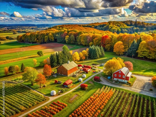 Experience the beauty of autumn at Golden Harvest Farms in Valatie, NY, where lush fields overflow with a variety of fresh, seasonal produce waiting to be picked. photo