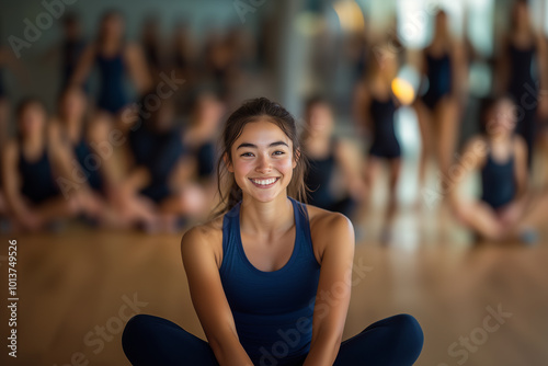 Joyful Dancer in Studio Setting