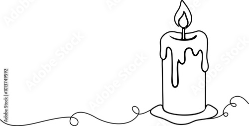 candlestick lineart vector