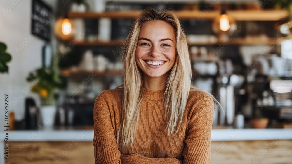Woman in a red sweater smiling while admiring glowing lights, evoking warmth and joy. Woman in a red sweater smiling while admiring glowing lights, evoking warmth and joy.