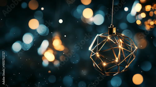 Obraz na płótnie Simple and sophisticated New Year theme, elegant geometry with soft glows w salonie