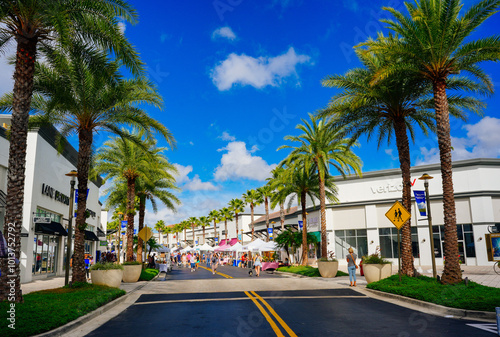 Tampa, Florida, USA - 10 03 2024: A beautiful farmer market and beautiful sunny day