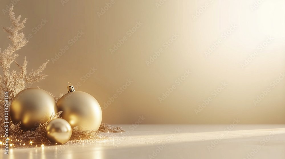 Simple and sophisticated New Year theme, elegant geometry with soft glows