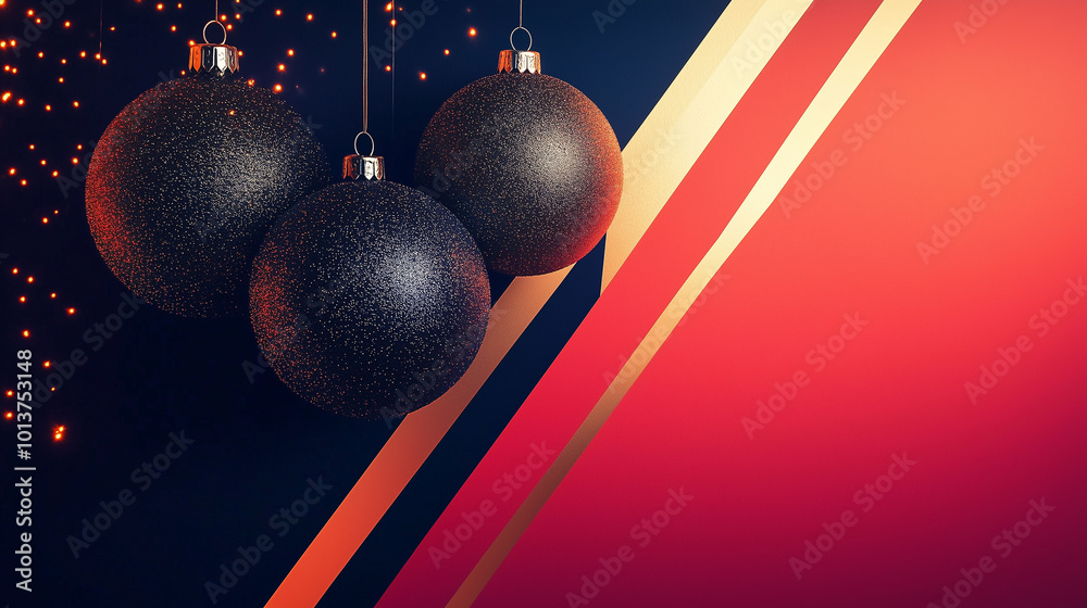 Simple and sophisticated New Year theme, elegant geometry with soft glows