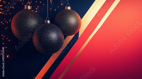 Obraz na płótnie Simple and sophisticated New Year theme, elegant geometry with soft glows w salonie