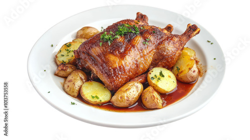 Roasted Chicken with Potatoes and Herbs