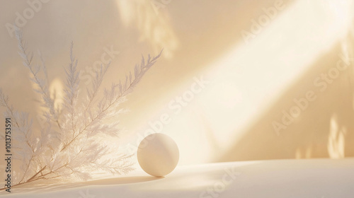 Obraz na płótnie Sleek New Year design, soft glow and abstract geometry, simple yet elegant minimalism w salonie