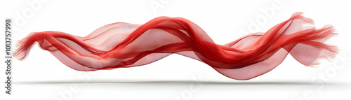 Dynamic Winter Scarf Floating in Mid-Air with Flowing Tassels � Close-Up of Fabric Texture for Fashion Promotions