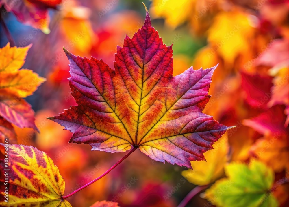 Lively fall leaves display a spectrum of vivid colors, beautifully embodying the essence of autumn and revealing nature's splendid, ever-changing masterpiece. Lively fall leaves display a spectrum of vivid colors, beautifully embodying the essence of autumn and revealing nature's splendid, ever-changing masterpiece.