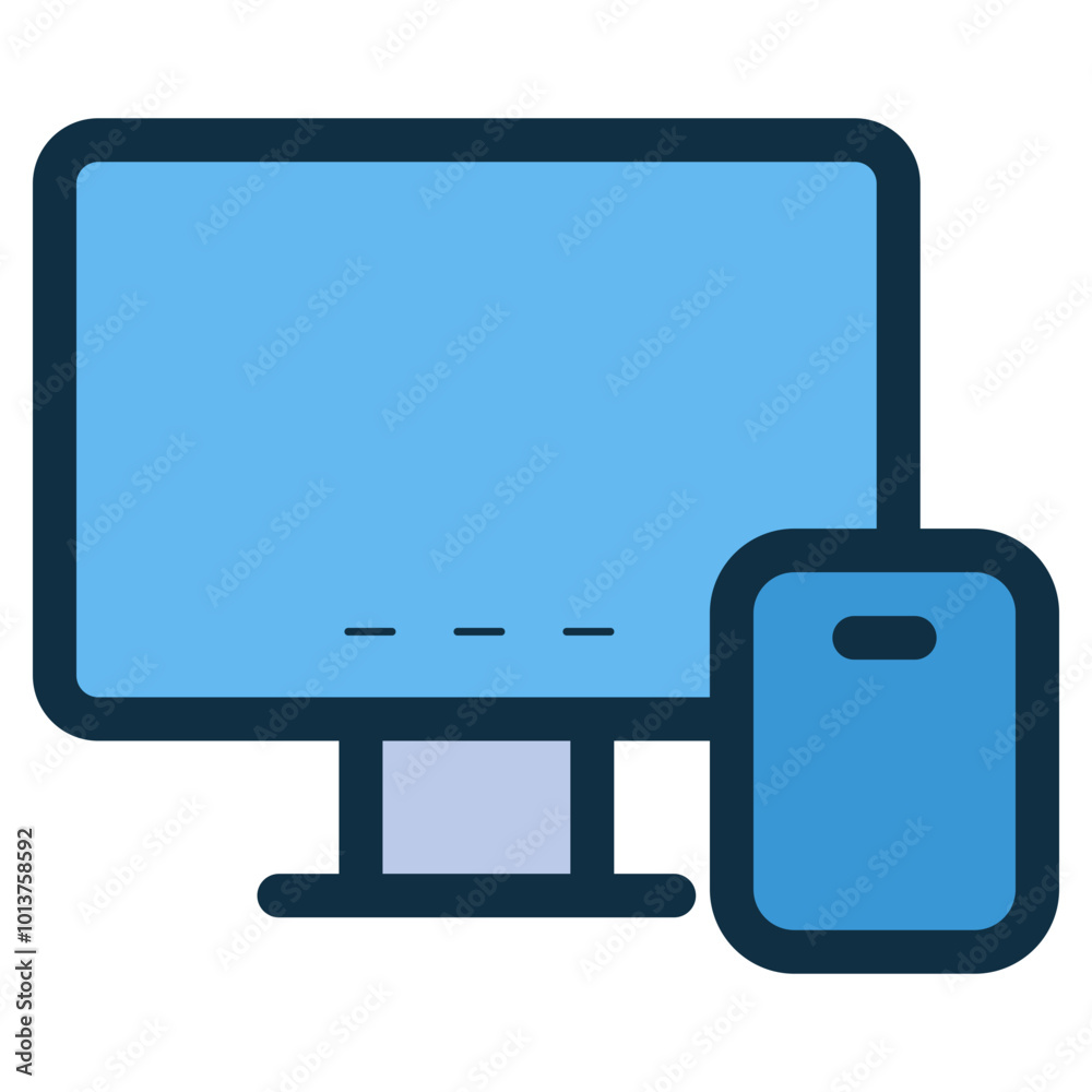 mobile phone and computer monitor screen device icon mobile phone and computer monitor screen device icon