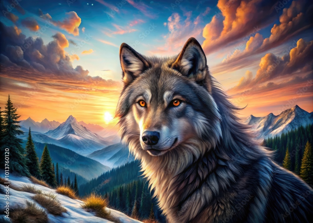 Majestic Wolf Illustrations Capturing the Spirit of Wilderness and Nature's Untamed Beauty
