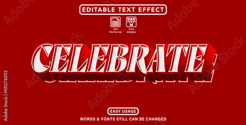 Celebrate text effect style